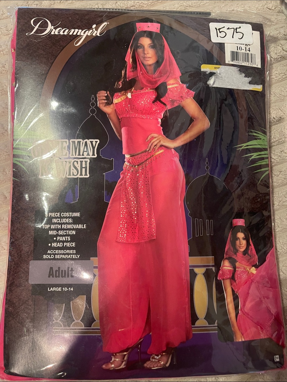 Dreamgirl Women's Hot Pink Harem Maxi Costume Dress